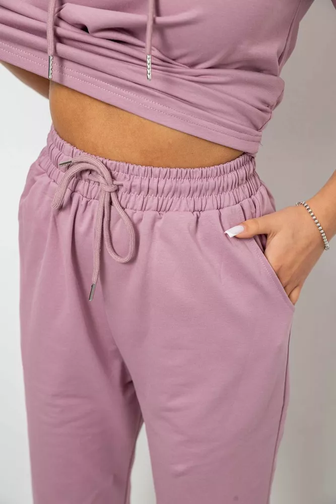 Купить Костюм женский повседневный однотонный, цвет пудровый, 221R103 - Фото №5