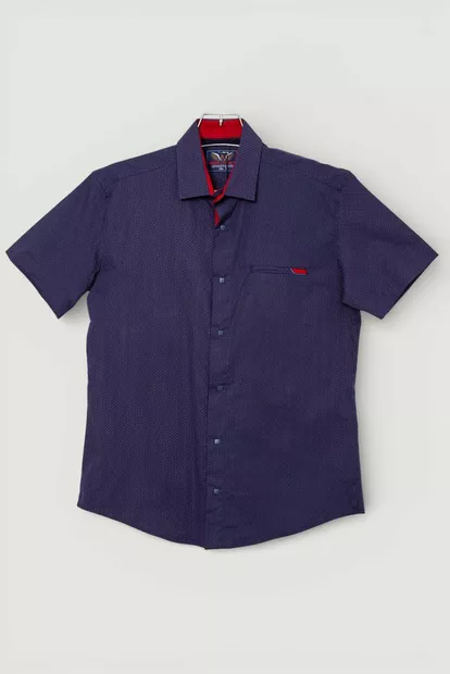 Рубашка мужская с принтом, цвет синий, 214R7124