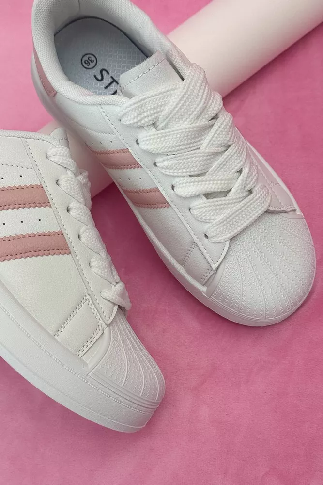 Купити Кросівки жіночі демісезонні  уцінка, колір біло-рожевий, 248RBK10-U-2 оптом - Фото №2