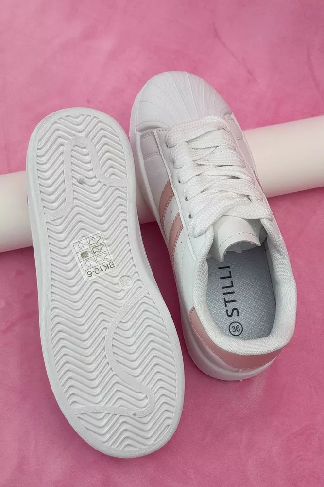 Купити Кросівки жіночі демісезонні  уцінка, колір біло-рожевий, 248RBK10-U-2 оптом - Фото №5