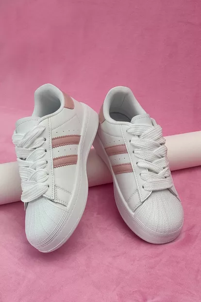 Кросівки жіночі демісезонні  уцінка, колір біло-рожевий, 248RBK10-U-2