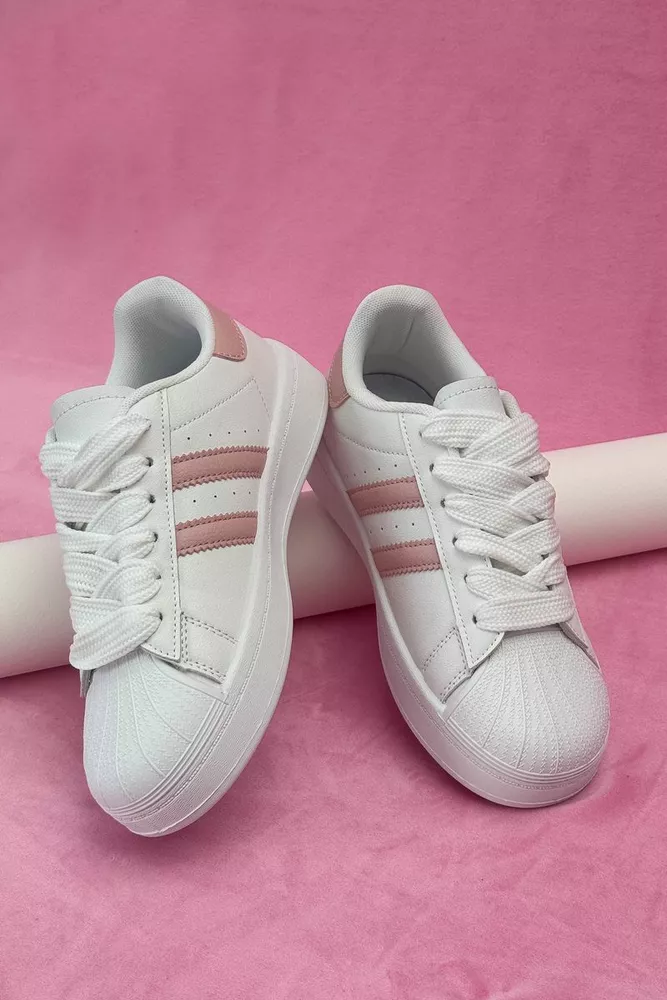 Купити Кросівки жіночі демісезонні  уцінка, колір біло-рожевий, 248RBK10-U-2 оптом - Фото №1