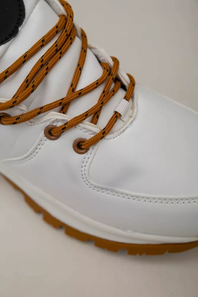 Купити Кросівки чоловічі зимові на хутрі  -уцінка, колір біло-жовтий, 248RH770-U-42 - Фото №7