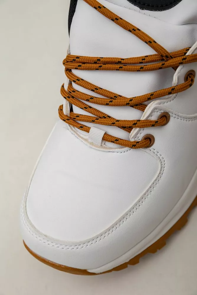 Купить Кроссовки женские зимние на меху  -уценка, цвет бело-желтый, 248RH770-U-43 - Фото №8