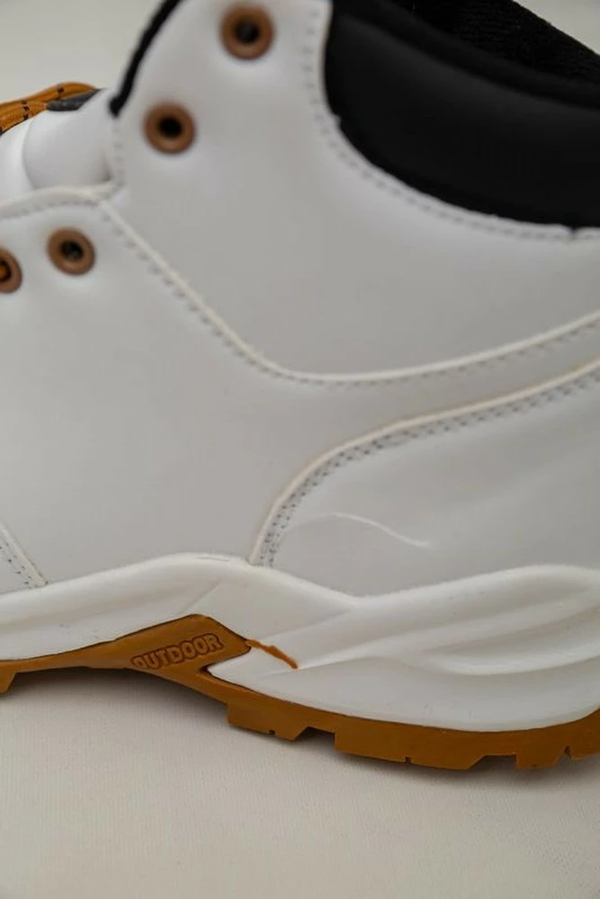 Купити Кросівки чоловічі зимові на хутрі  -уцінка, колір біло-жовтий, 248RH770-U-44 - Фото №8