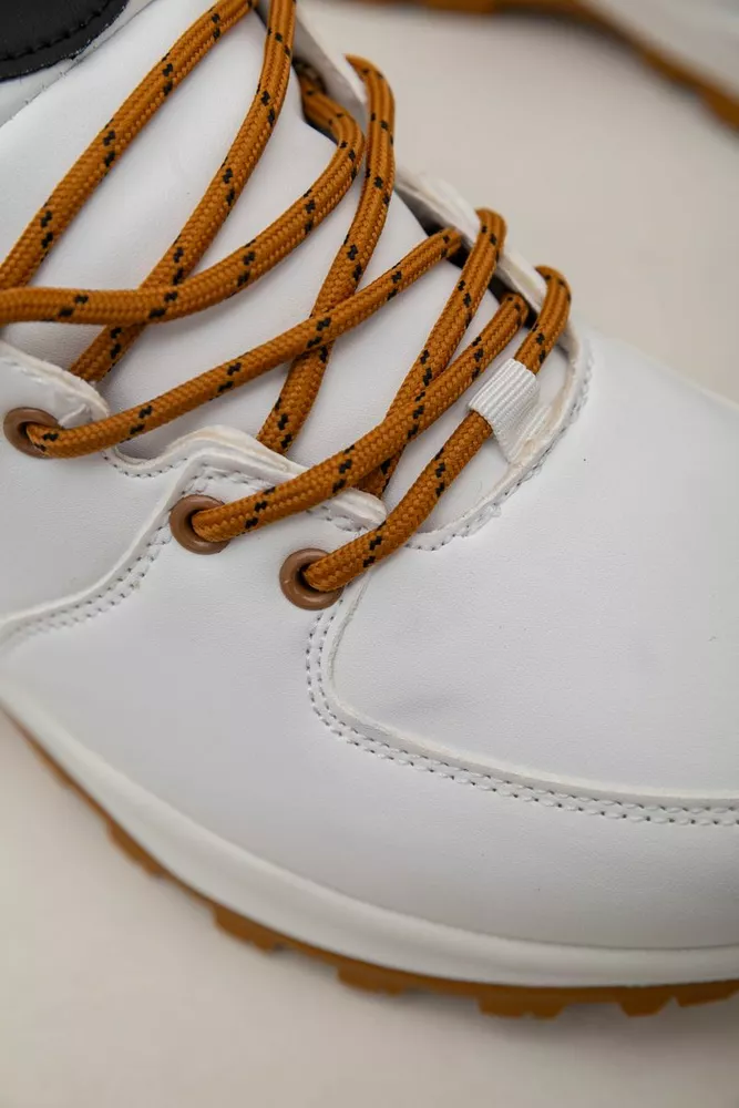 Купити Кросівки чоловічі зимові на хутрі  -уцінка, колір біло-жовтий, 248RH770-U-51 - Фото №7