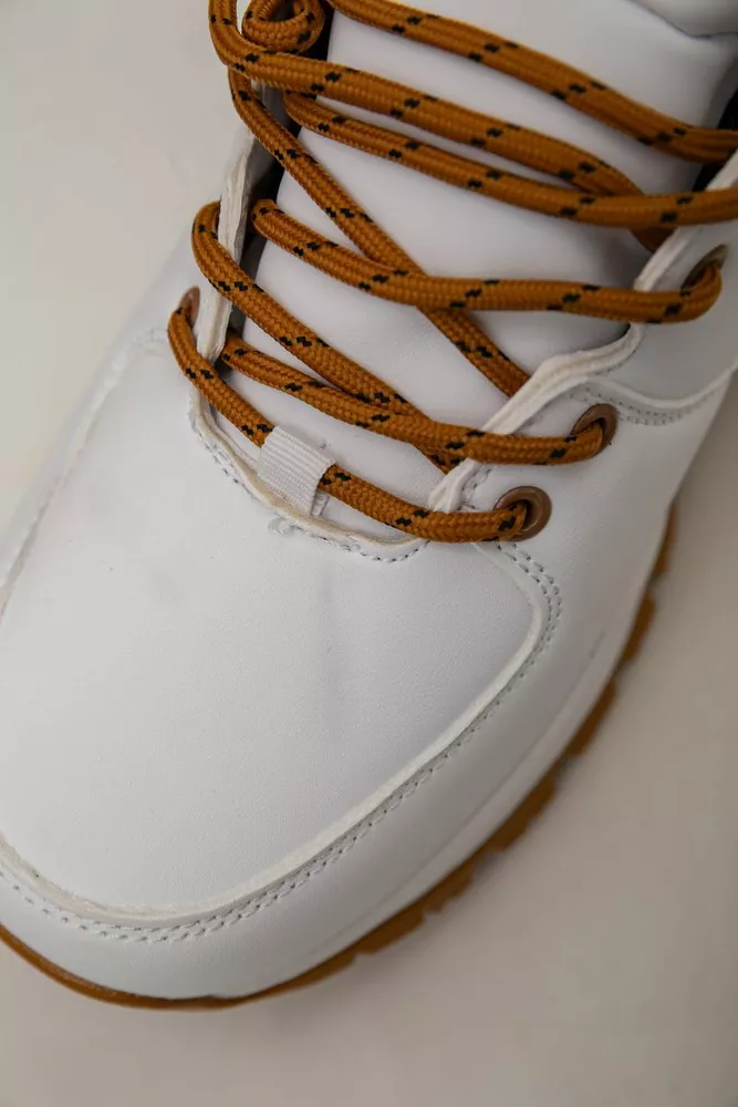 Купить Кроссовки женские зимние на меху  -уценка, цвет бело-желтый, 248RH770-U-52 - Фото №7