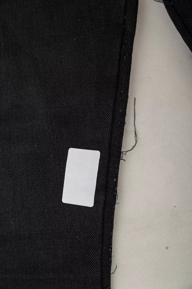 Купити Джинси чоловічі на резинці утеплені  -уцінка, колір чорний, 244R665-U - Фото №7