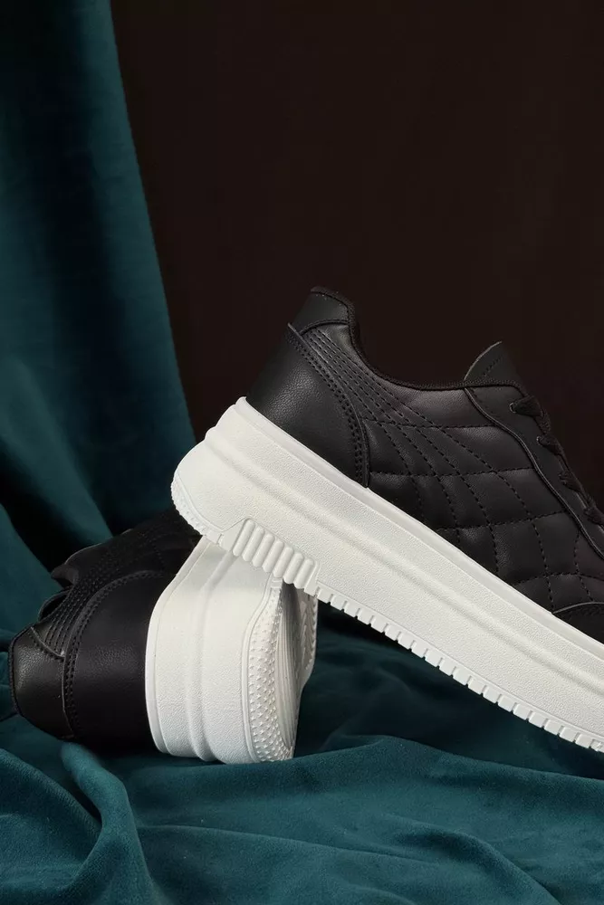 Купить Кроссовки женские демисезонные  -уценка, цвет черно-белый, 248RBL21-U оптом - Фото №4