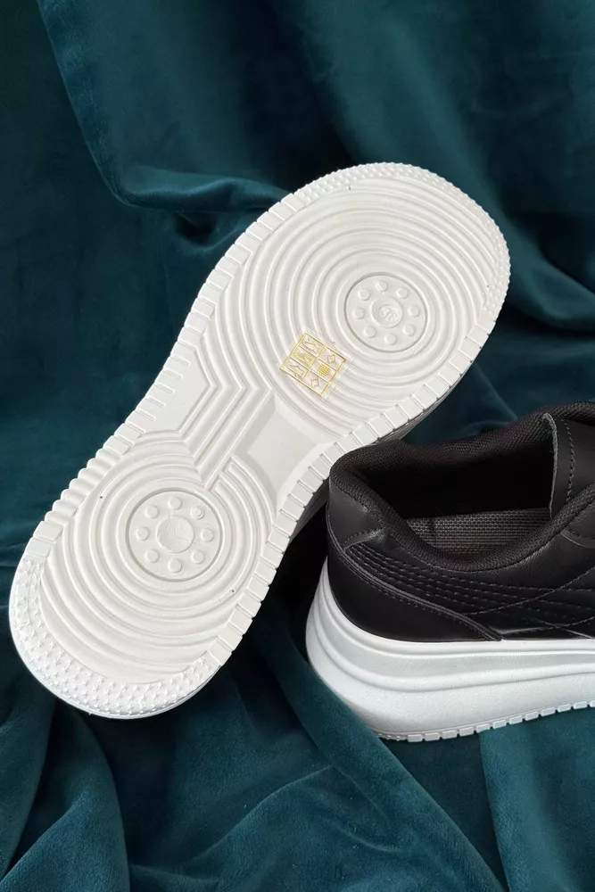 Купить Кроссовки женские демисезонные  -уценка, цвет черно-белый, 248RBL21-U оптом - Фото №5