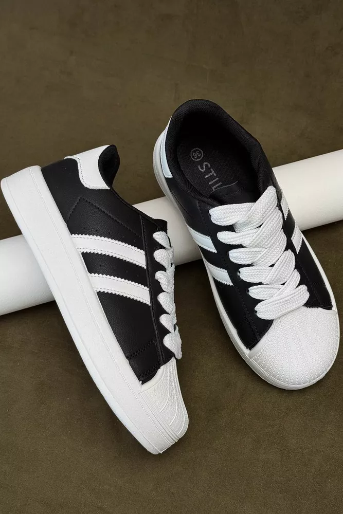 Купить Кроссовки женские демисезонные  -уценка, цвет черно-белый, 248RBK10-2-U - Фото №2