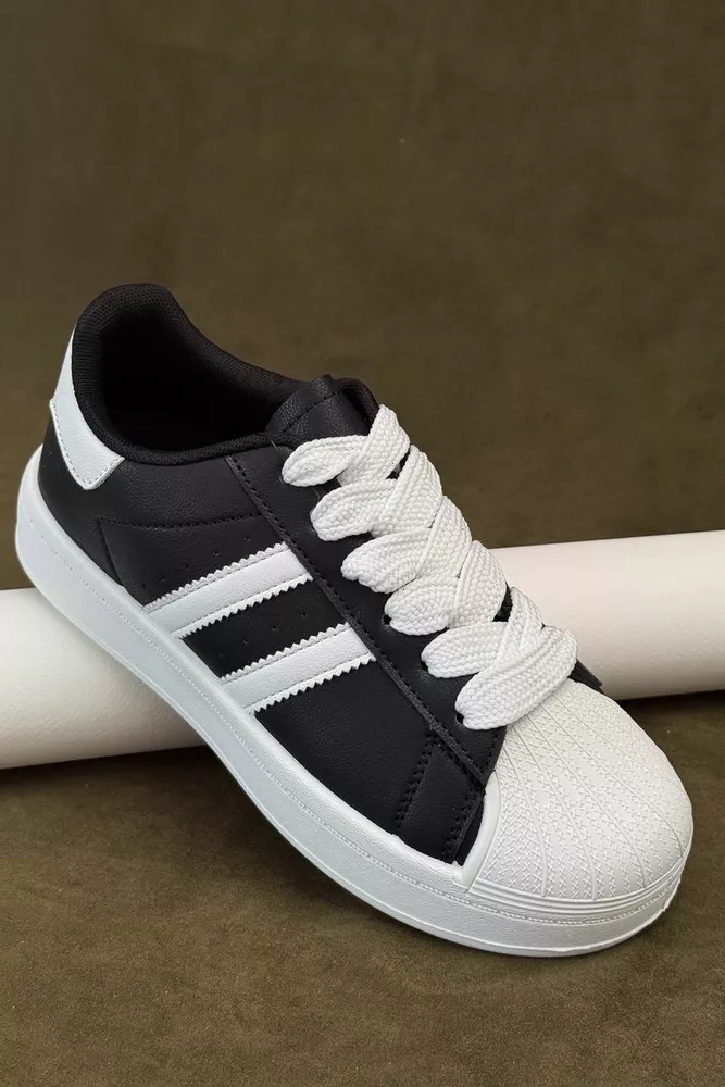 Купить Кроссовки женские демисезонные  -уценка, цвет черно-белый, 248RBK10-2-U - Фото №3