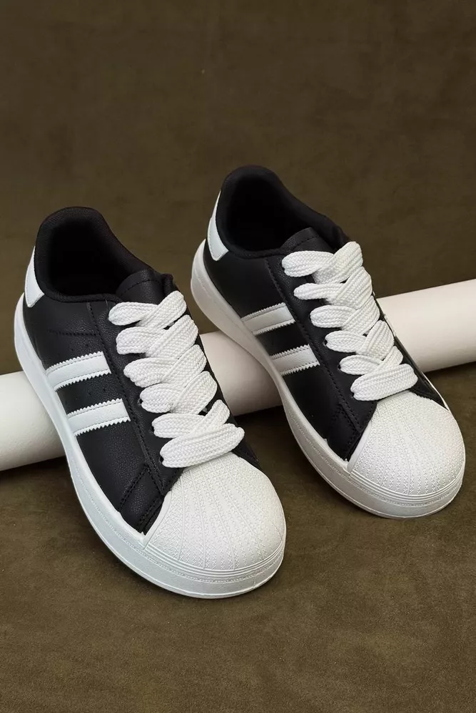 Купить Кроссовки женские демисезонные  -уценка, цвет черно-белый, 248RBK10-2-U - Фото №1