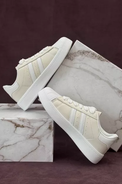 Кроссовки женские демисезонные  -уценка, цвет бежево-белый, 248RBK10-U-1