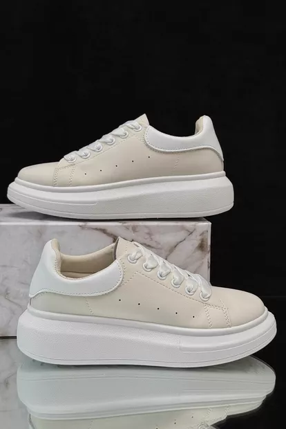 Кроссовки женские демисезонные  -уценка, цвет бело-бежевый, 248RM10-U