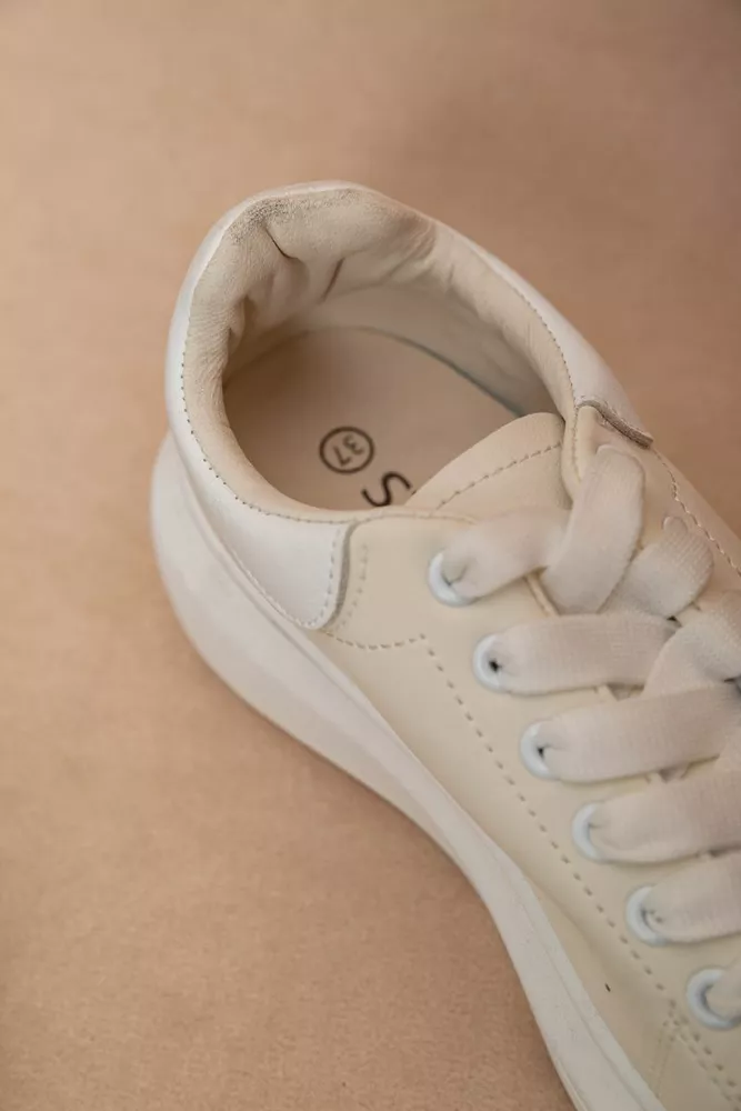 Купити Кросівки жіночі демісезонні  уцінка, колір біло-бежевий, 248RM10-U оптом - Фото №6