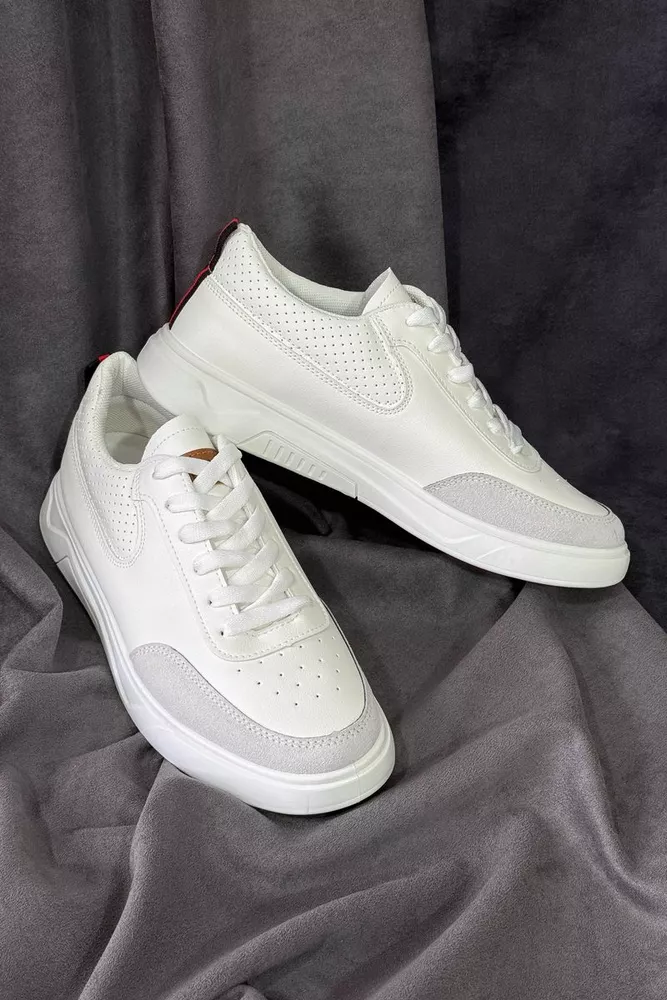 Купити Кеди чоловічі, колір біло-сірий, 248RR126-7 - Фото №1