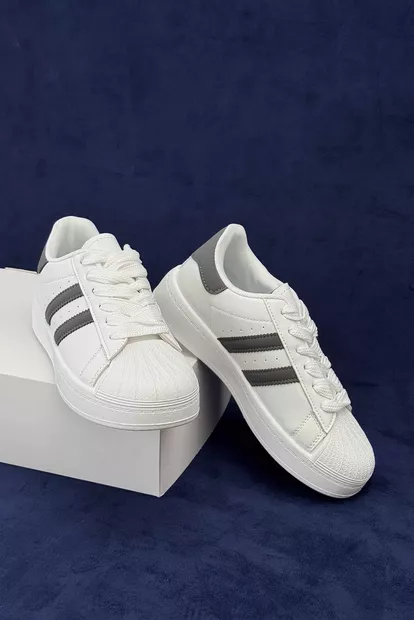 Кросівки жіночі демісезонні  уцінка, колір біло-сірий, 248RBK10-U