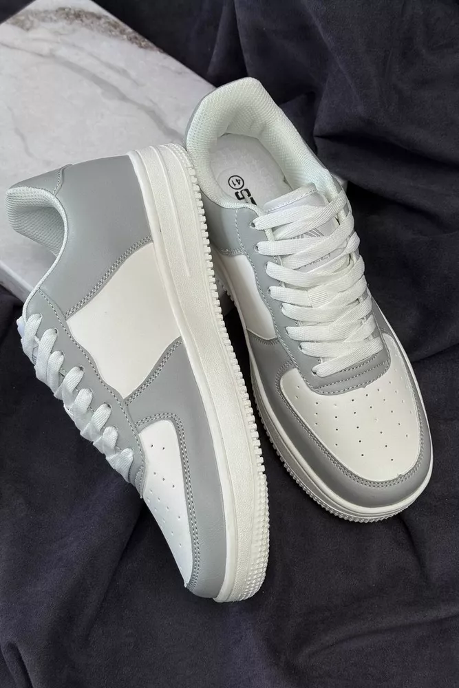 Купити Кросівки чоловічі  уцінка, колір біло-сірий, 248RHB710-14-U - Фото №2