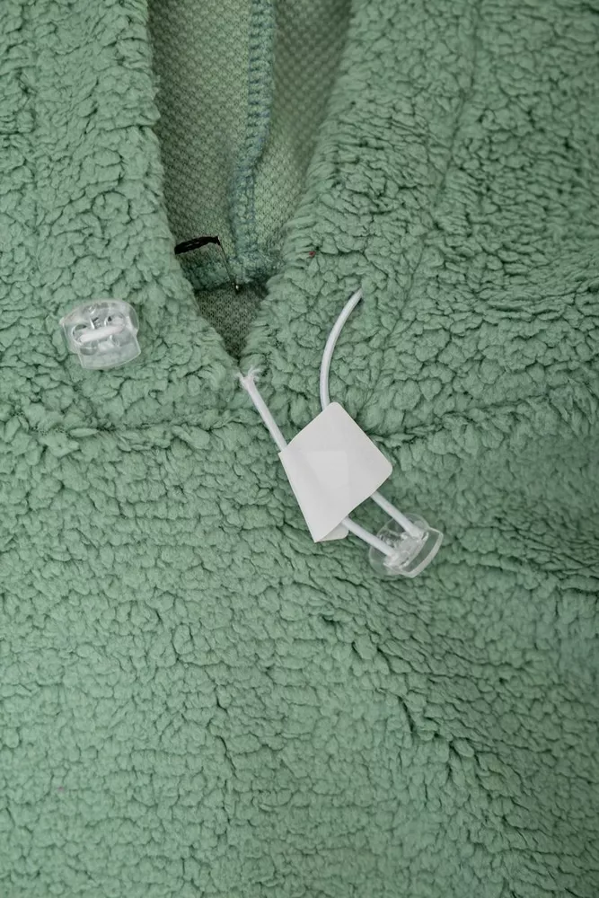 Купить Худи женский однотонный с капюшоном  -уценка, цвет оливковый, 257R14-U - Фото №7