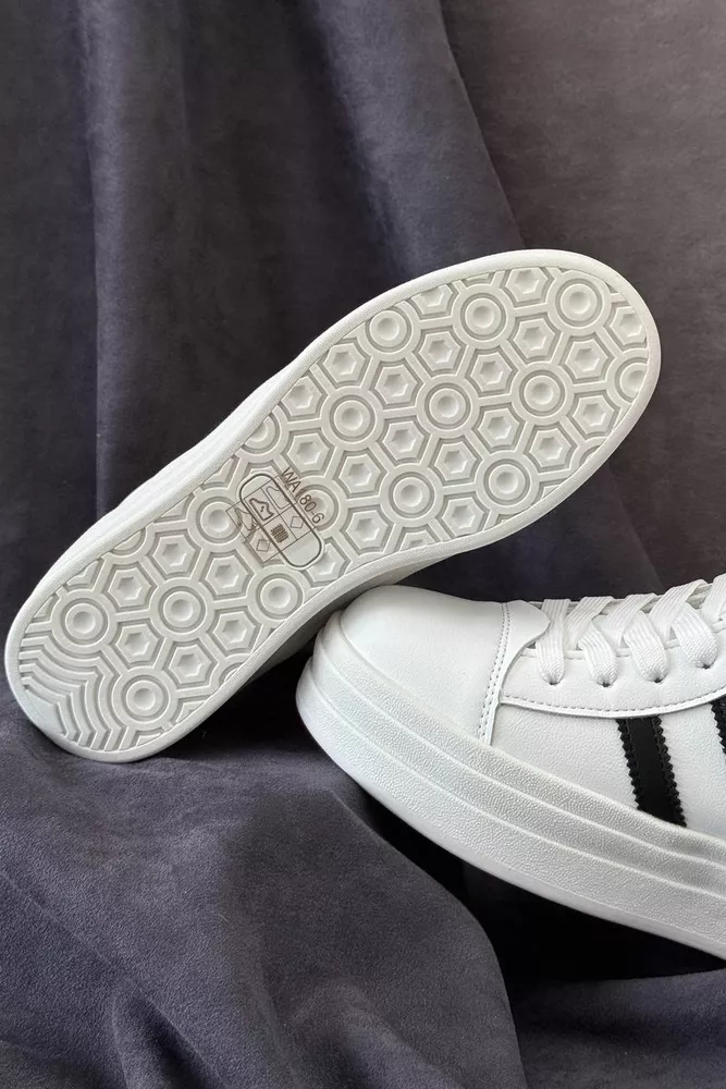 Купити Кросівки жіночі демісезонні  уцінка, колір біло-чорний, 248RWA180-U-1 оптом - Фото №5