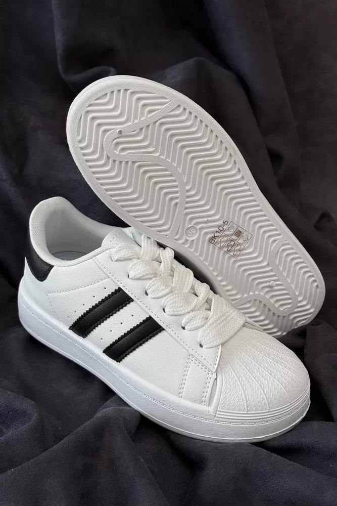 Купити Кросівки жіночі демісезонні  уцінка, колір біло-чорний, 248RBK10-U-4 - Фото №4