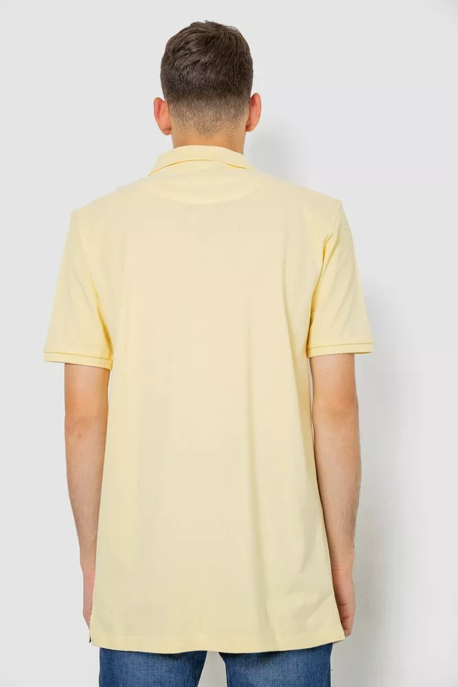 Купити Поло чоловіче котонове, колір жовтий, 247R305 оптом - Фото №4