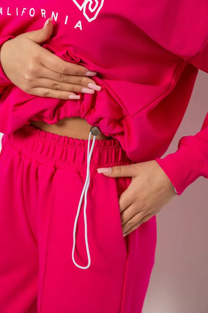 Купить Спортивный костюм женский с принтом, цвет розовый, 244R1063AG - Фото №6