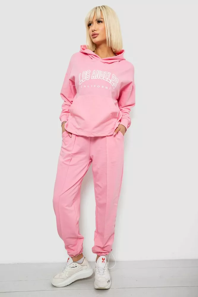 Купить Спортивный костюм женский с принтом, цвет светло-розовый, 244R1063AG - Фото №3