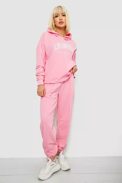 Спортивный костюм женский с принтом, цвет светло-розовый, 244R1063AG