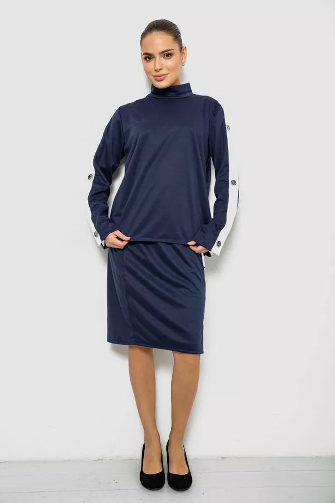 Купить Костюм женский классический, цвет синий, 257R322 - Фото №2