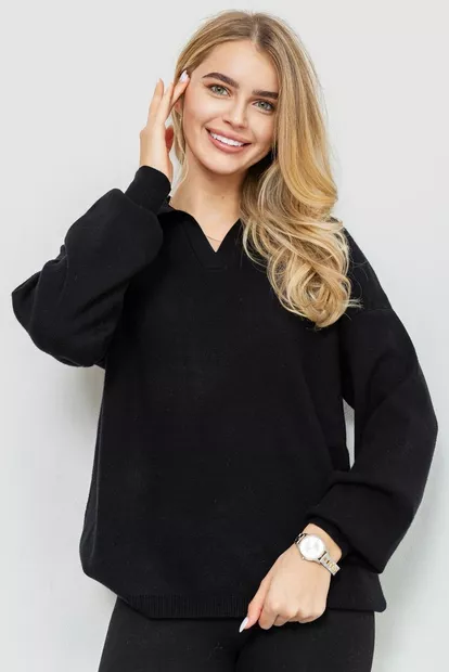 Светр жіночий oversize, колір чорний, 204R167