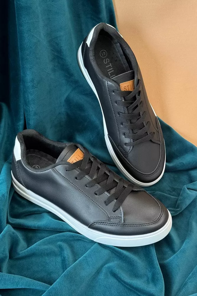 Купить Кеды мужские, цвет черно-белый, 248RR204 - Фото №2