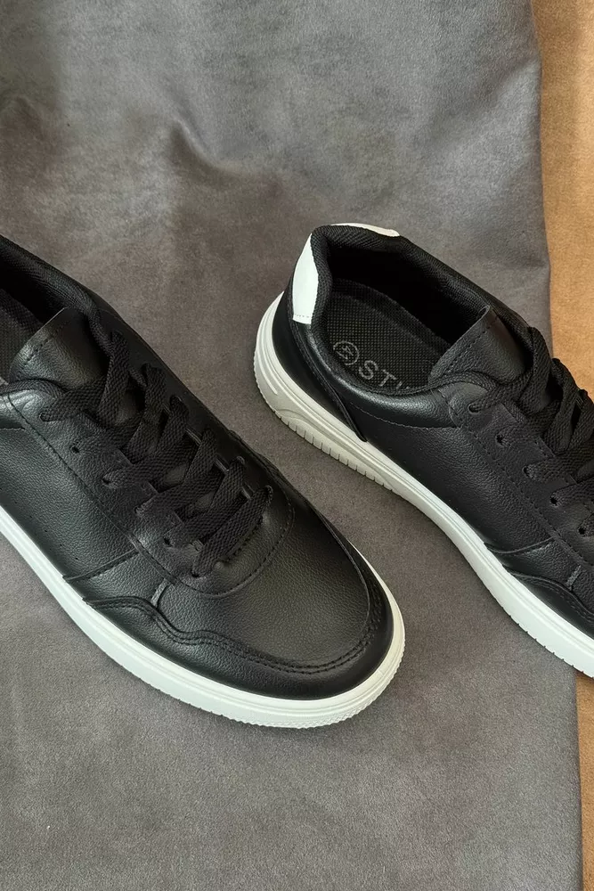 Купити Кеди чоловічі, колір чорно-білий, 248RR194 - Фото №2