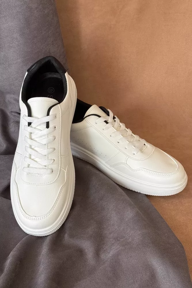 Купить Кеды мужские, цвет бело-черный, 248RR194 оптом - Фото №2