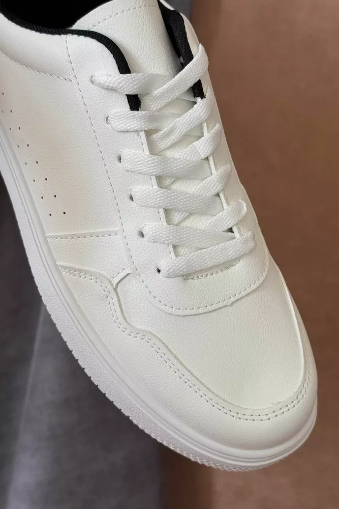 Купить Кеды мужские, цвет бело-черный, 248RR194 оптом - Фото №3