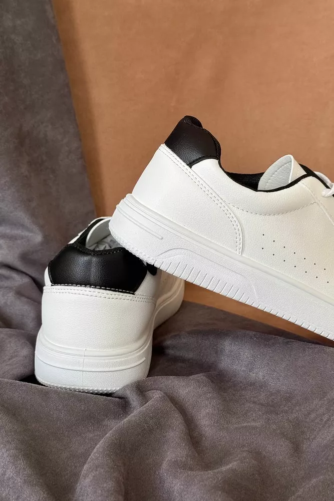 Купить Кеды мужские, цвет бело-черный, 248RR194 оптом - Фото №4