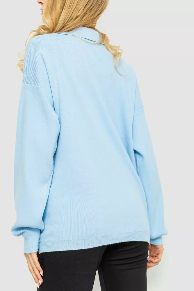 Купити Светр жіночий oversize, колір блакитний, 204R167 оптом - Фото №4