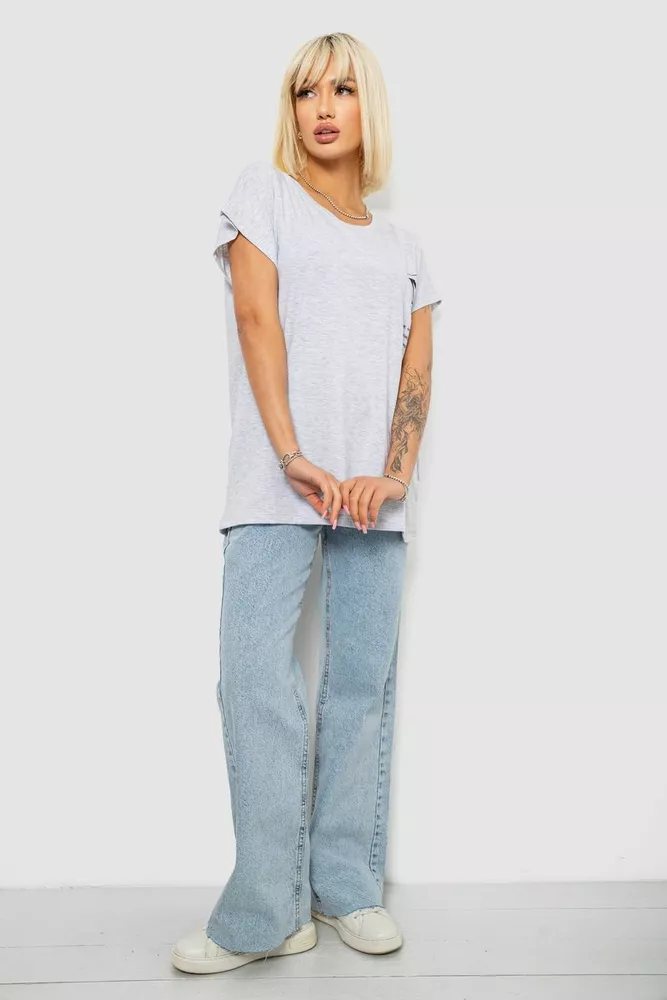 Купить Футболка женская с принтом, цвет серый, 244R2430 - Фото №2