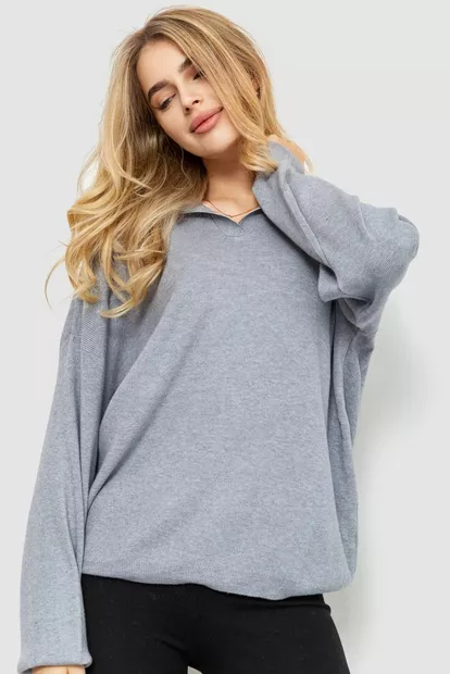 Светр жіночий oversize, колір сірий, 204R167