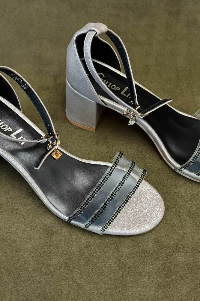 Купити Босоніжки жіночі, колір сірий, 243RE287 оптом - Фото №2