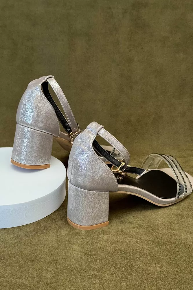 Купити Босоніжки жіночі, колір сірий, 243RE287 оптом - Фото №3