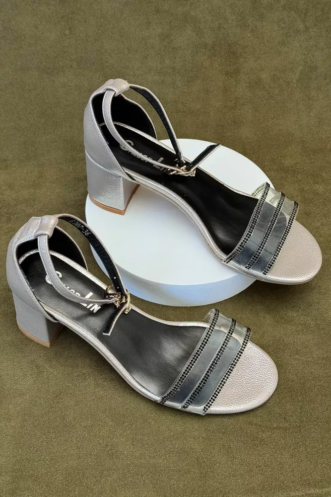 Купити Босоніжки жіночі, колір сірий, 243RE287 оптом - Фото №4