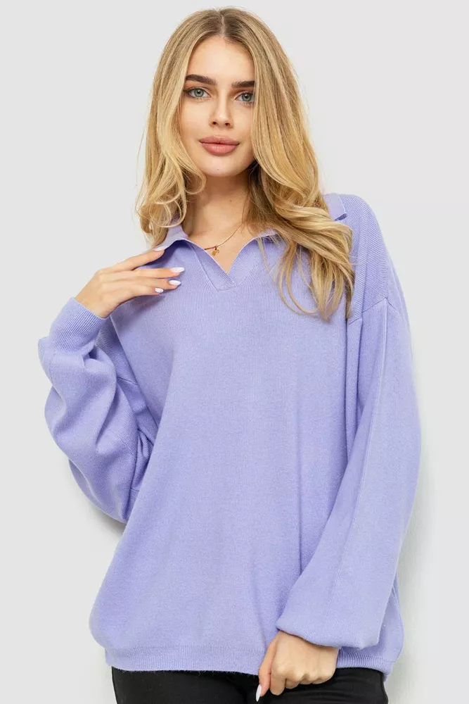 Купити Светр жіночий oversize, колір бузковий, 204R167 оптом - Фото №1
