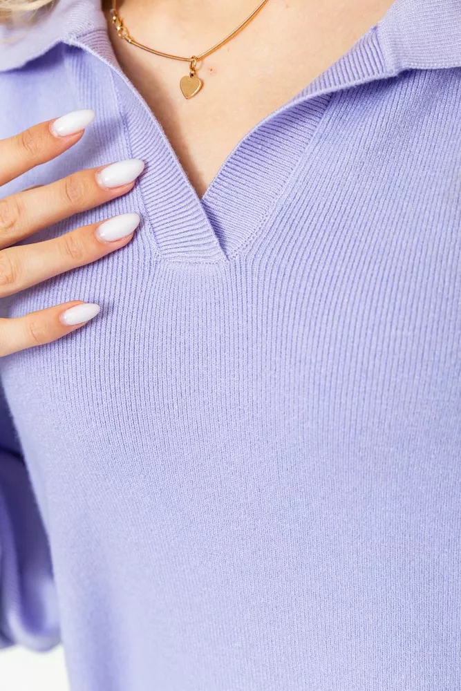 Купити Светр жіночий oversize, колір бузковий, 204R167 оптом - Фото №5