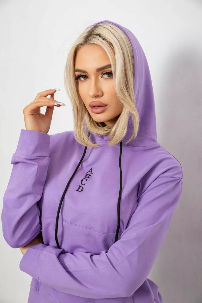 Купити Спортивний костюм жіночий двонитка  -уцінка, колір бузковий, 214R1419-001-U-14 - Фото №5