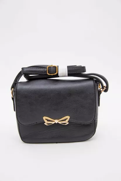 Клатч из кожзама, черного цвета, 167RF-78