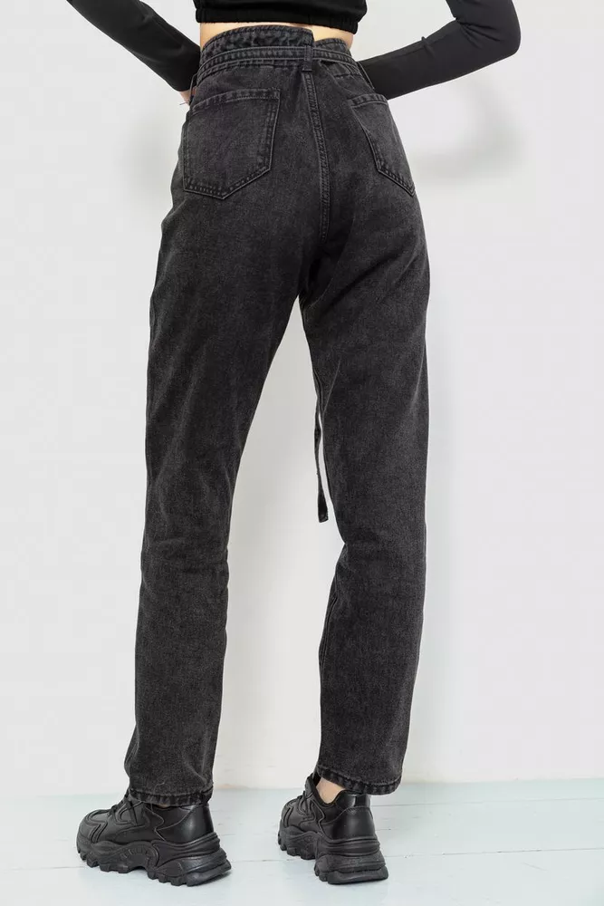 Купити Джинси жіночі MOM, колір чорний, 214R1390 оптом - Фото №4