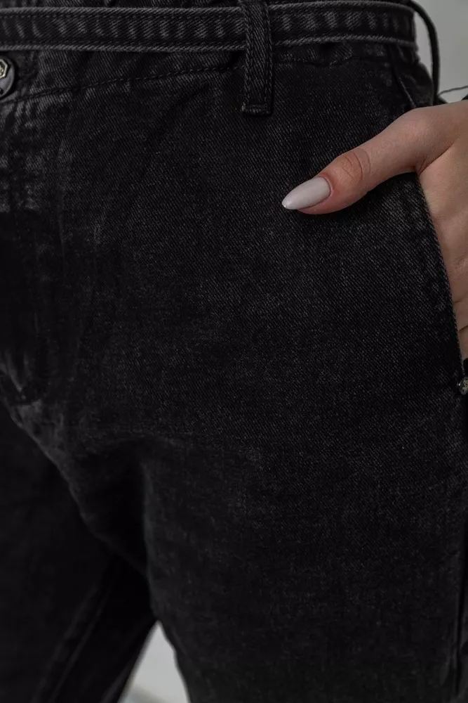 Купити Джинси жіночі MOM, колір чорний, 214R1390 оптом - Фото №5