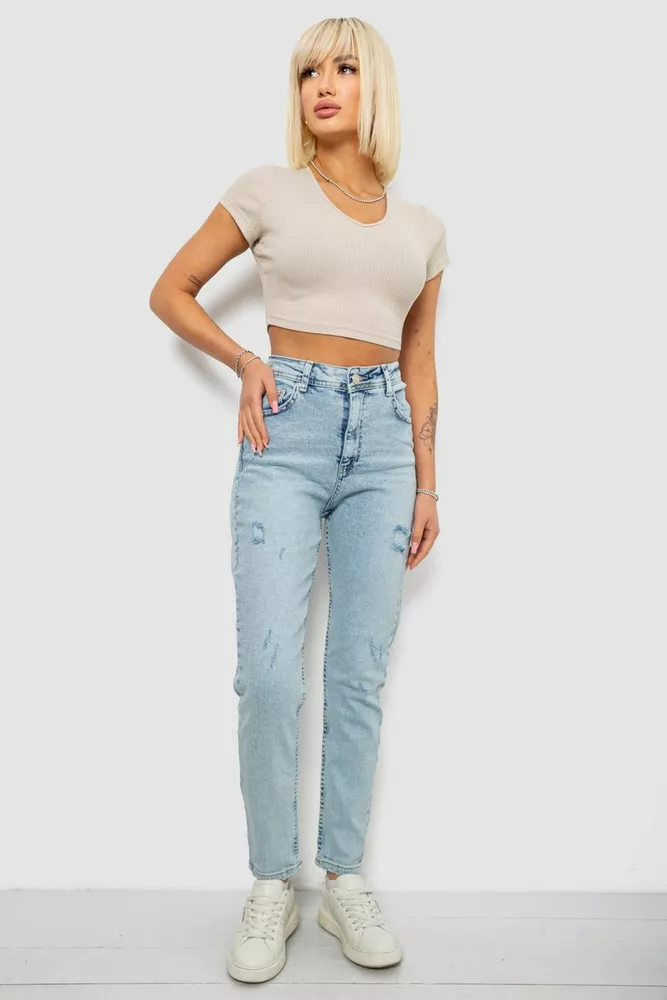Купить Джинсы женские, цвет голубой, 244R1595S20 - Фото №2